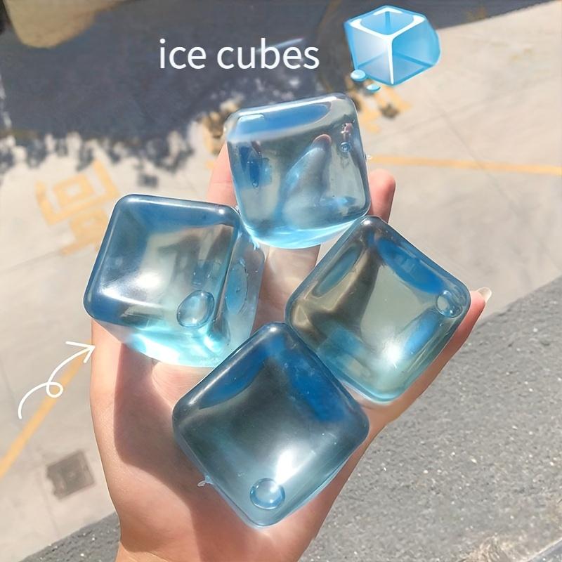 1/2 Stück [Transparente Eisblöcke] Transparente Eisblöcke zum Quetschen und Spielen | Maltose-Bonbon