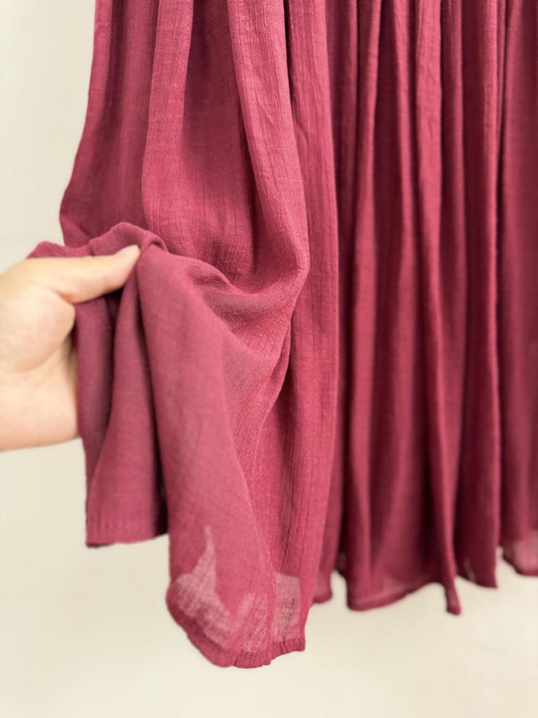 European-American Cotton Linen Patchwork Midi Skirt: Versatile Classic for Spring/Summer