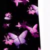 Romantic Pink Butterfly 3D Digital Print Women's Pocket V-neck Pullover Short Sleeved T-shirt Hospital Protective Apparel
