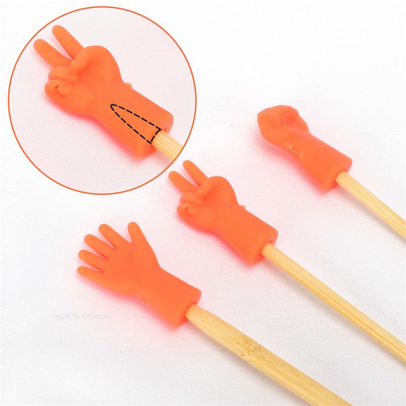 6pcs/bag Knitting Needles Point Protectors Scissors Mix Shaped Needle Tip Stopper Cover Accessories for Knitting and Sewing