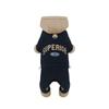 Dog Clothes Autumn and Winter Color Matching American Retro Hooded Jacket Teddy Schnauzer Warm Wind-resistant Four-legged Cotton Coat