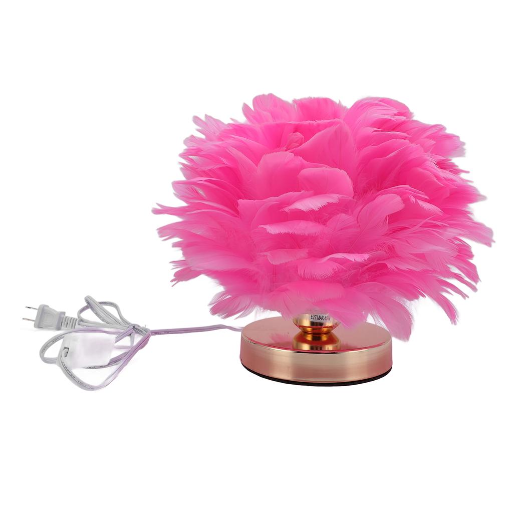 Plume Bedside Table Lamp E27 Decorative Modern Plume Night Light Nightstand Lamp for Living Room Bedroom Wedding Decor