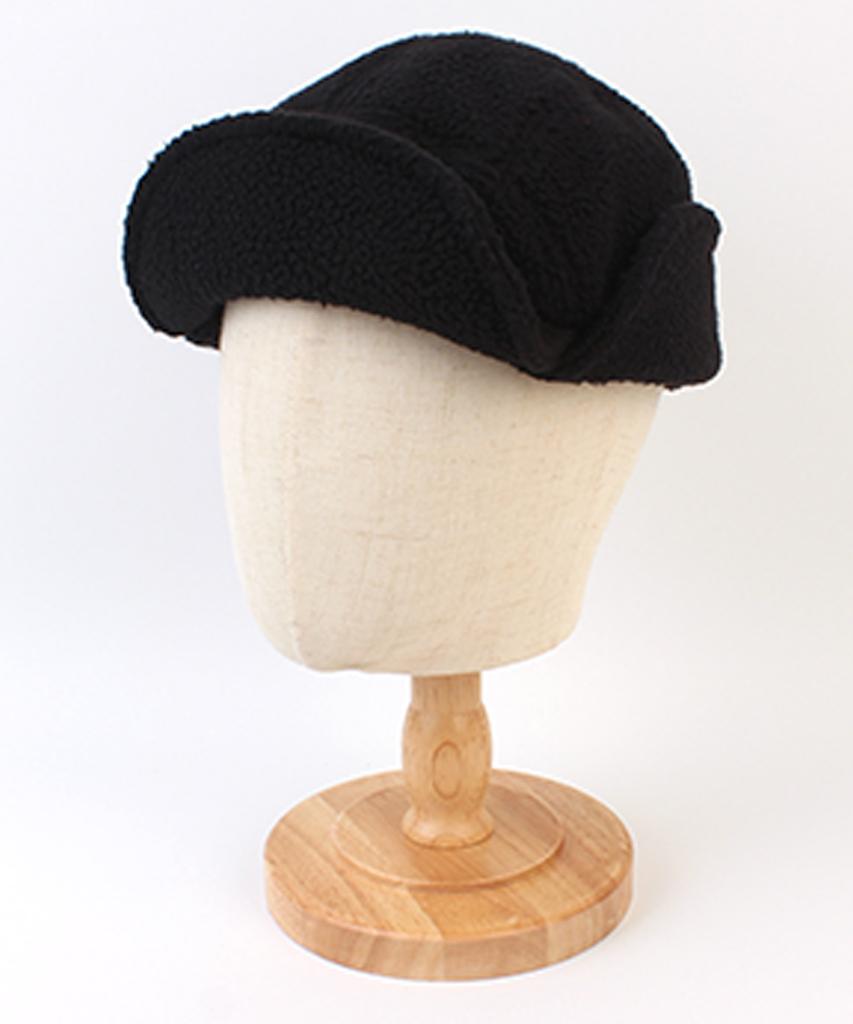 Yunibeosyeolkemiseuteuli Fleece Black Half Earflap Cap