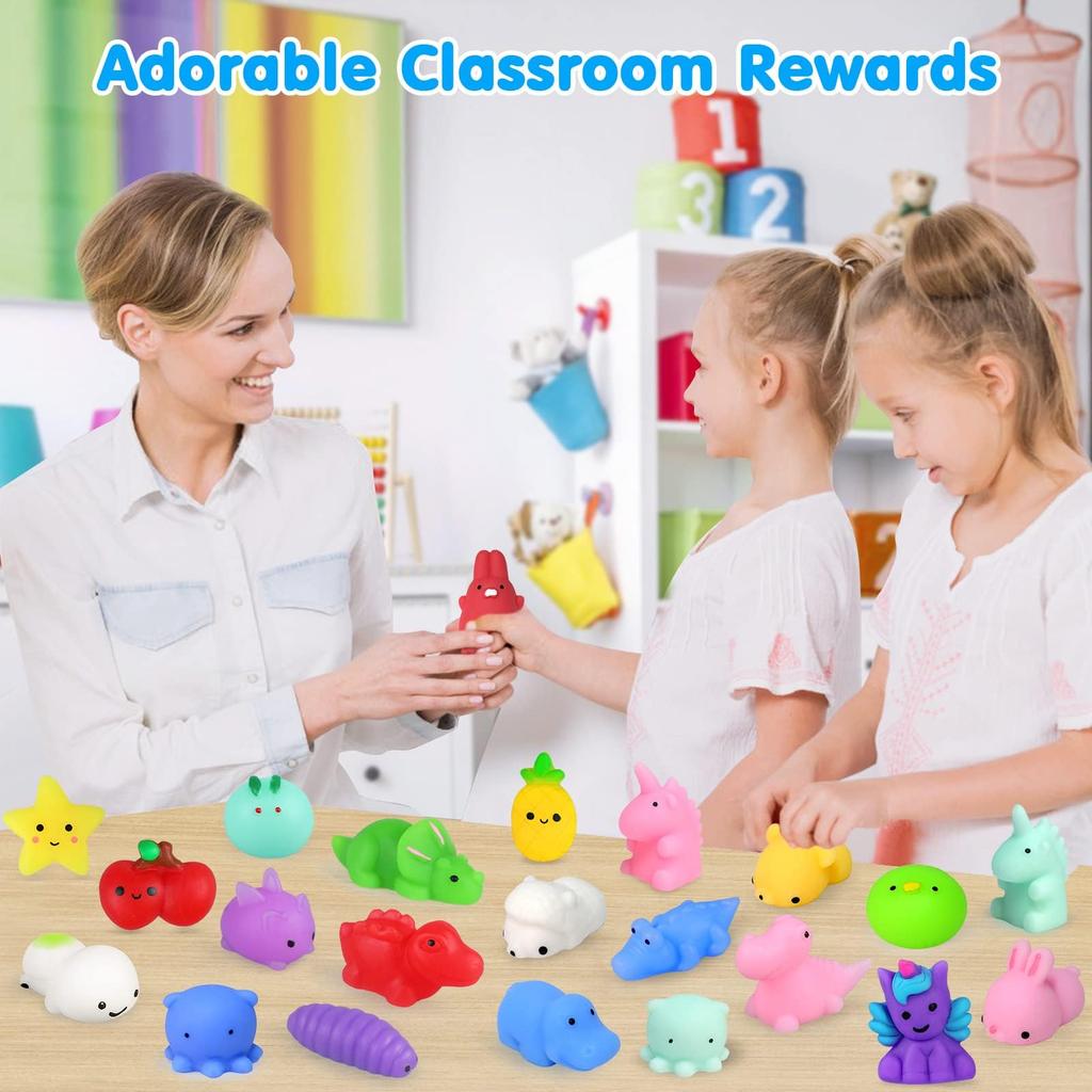 20/40/80Pc Squishies Mochi Squishy Toys Party Favors For Kids Mini Squishies Animal Stress Relief Toy School Birthday Gifts
