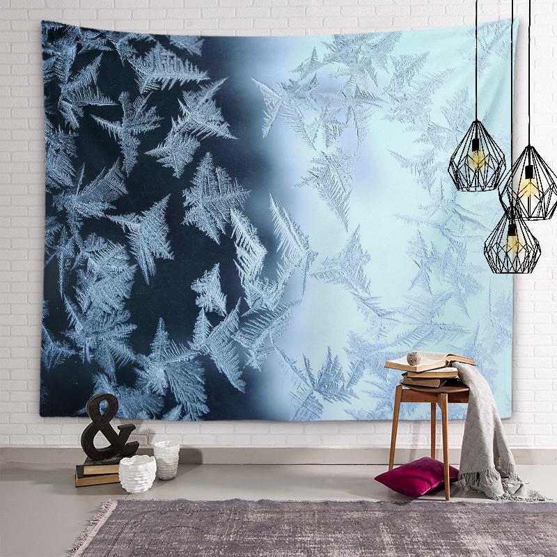 Inverno Fiocco di Neve Motivo Ghiaccio Decorazione da Parete Arazzo Arte da Parete Arazzo Personalità Soggiorno Camera da Letto Stanza Decorazione Casa