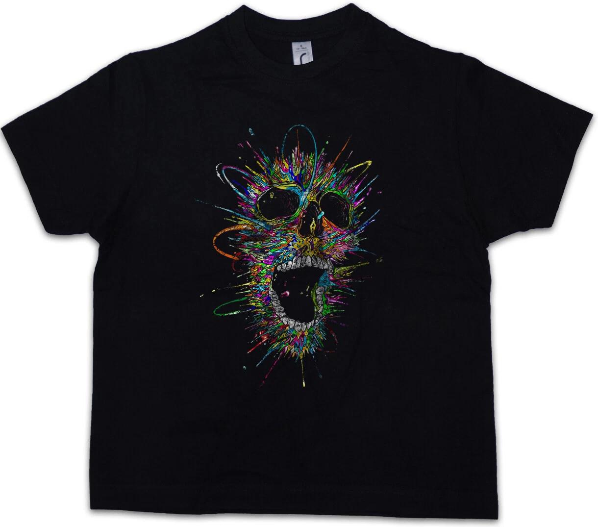 SCREAMING SKULL II Kids Boys kids boys T-Shirt Dead Tattoo Art Rockabilly Skeleton 140