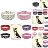 Expandable Pet Collar Chain With Gorgeous Rhinestone Design Various Colors Available