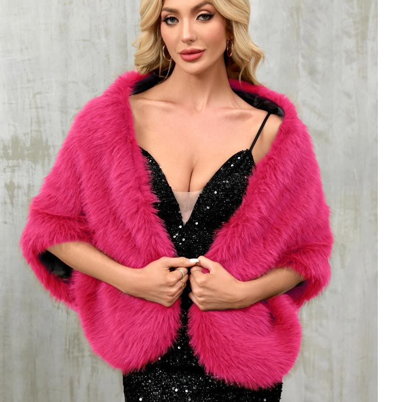 Shawl Imitation Fur Fox Fur Big Shawl For Women
