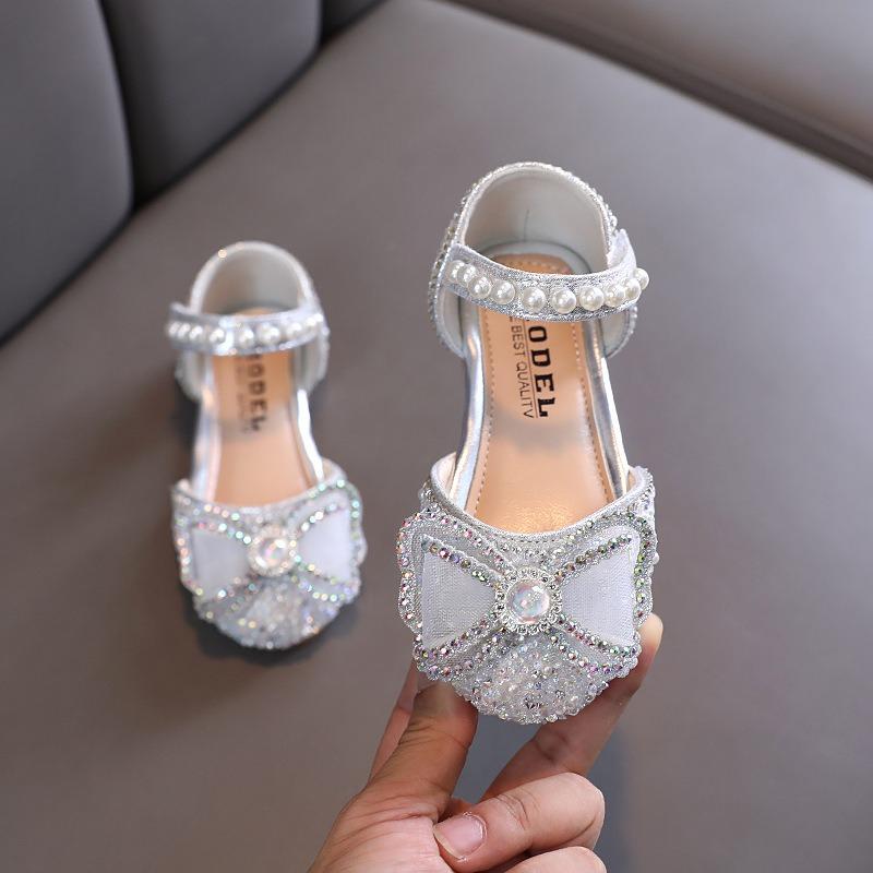 Autumn New Korean-style Girls' Bow Princess Girls' Small/medium/large Children's Leather Shoes Single Shoes