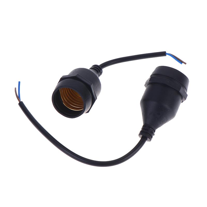 Universal E27 Lamp Holder Copper Screw Thread Waterproof Lamp Base Flame Retardant Pvc Wire Lamp Holder Outdoor Use