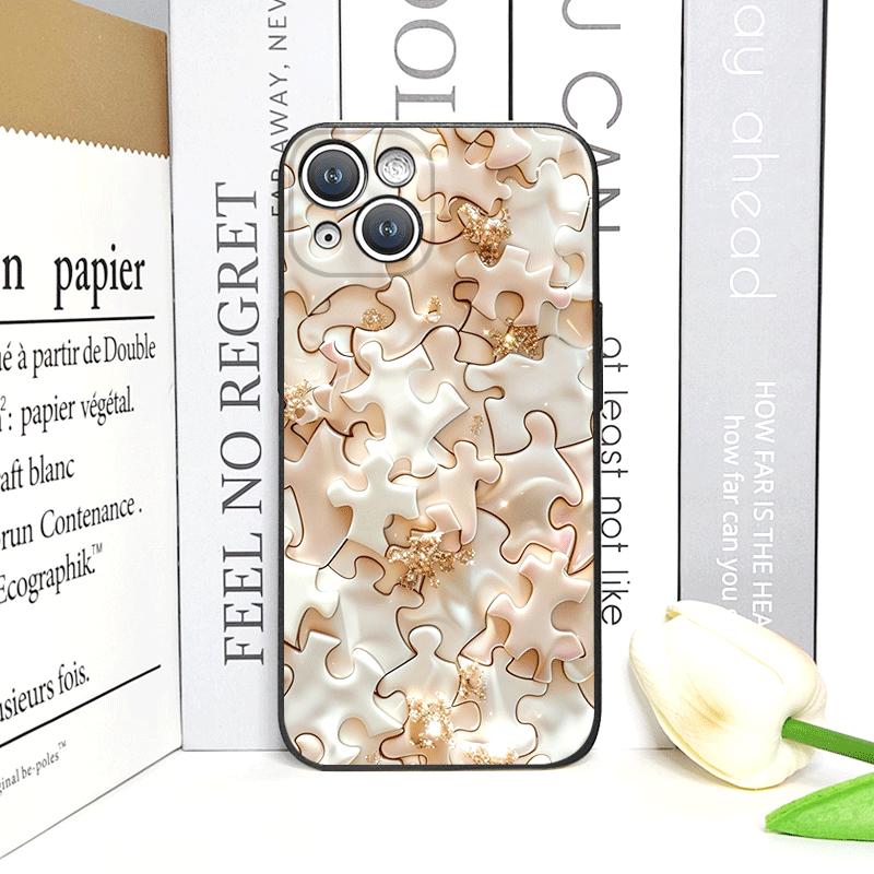 Stylish Artistic Puzzle Pattern Phone Case for iPhone 17 16 12 11 14 Plus 13 15 Pro Max Mini X XS Max XR Shockproof Soft Covers