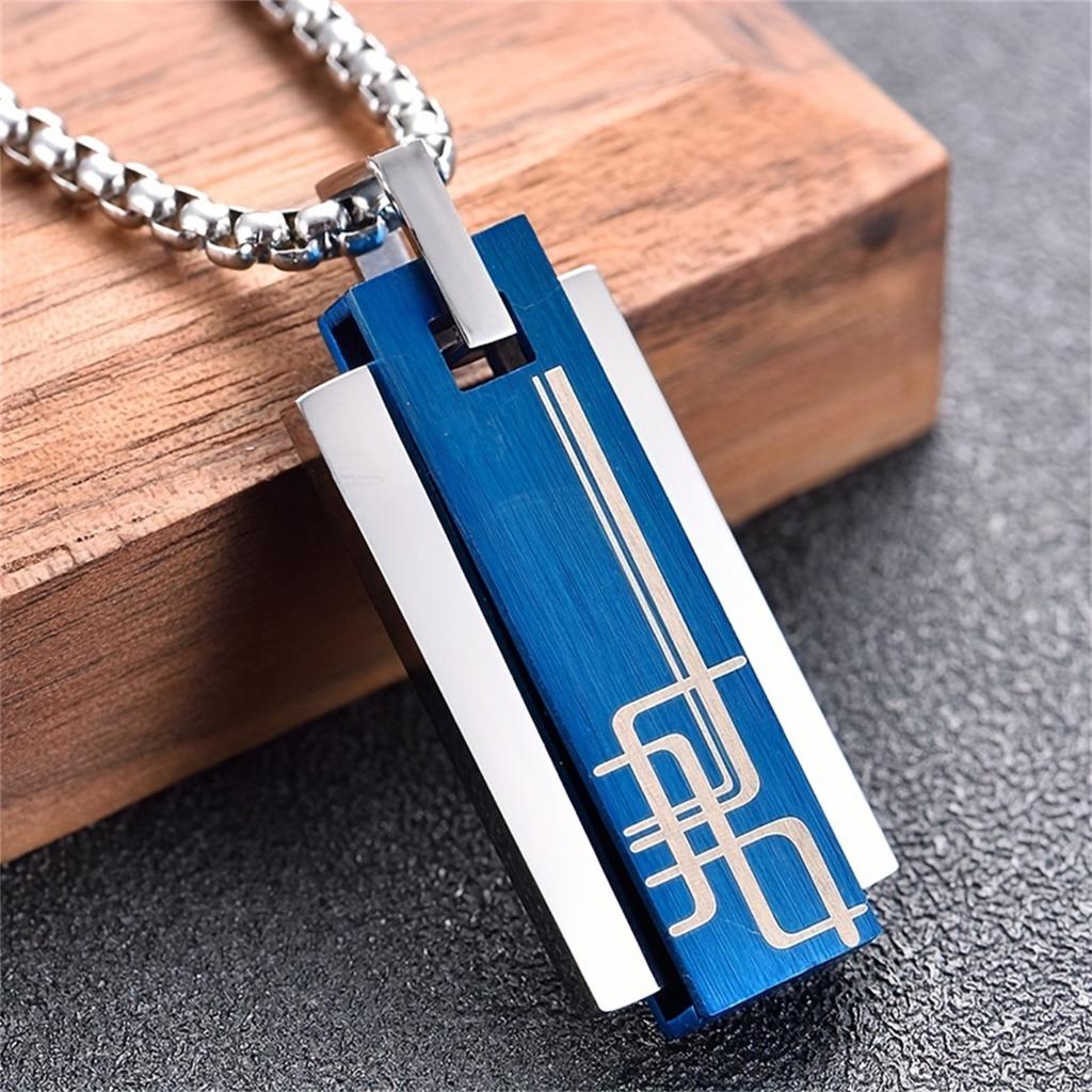 Edelstahl Herren Halskette - Trendiges Accessoire, Nischen Anhänger, Hip und Einzigartiges Design