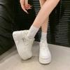 8CM thick-soled heightening shoes women's 2025 spring new Korean version versatile lace-up air force white shoes casual shoes board shoes