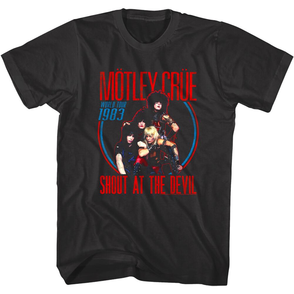 Motley Crue Shout at the Devil World Tour 1983 Men T Shirt Rock Band Concert XXXXL
