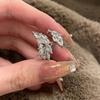 Elegant Korean Style Vintage Rhinestone Ring For Women Adjustable Open Finger Jewelry