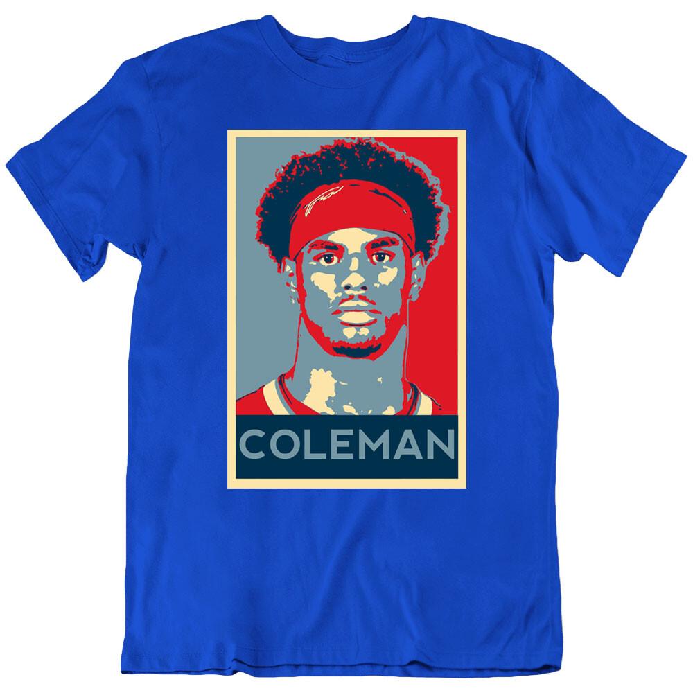 COLEMAN Hope, Keon Coleman Текст, Игрок Спорт Фан Любовь Герой Футболка Футболка Подарок Новая Унисекс Футболка XXL