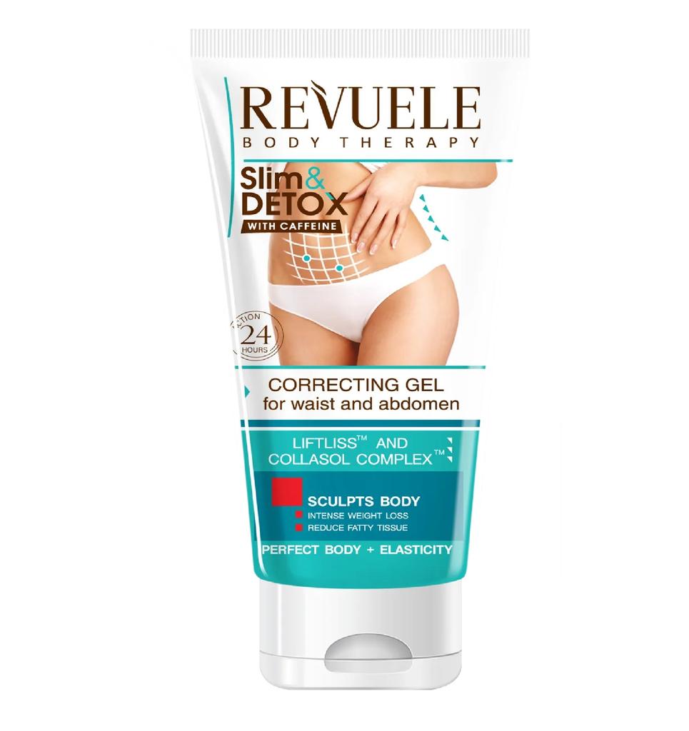 Korrigerende gel med koffein for midje og mage Slim & Detox Revuele 200 ml