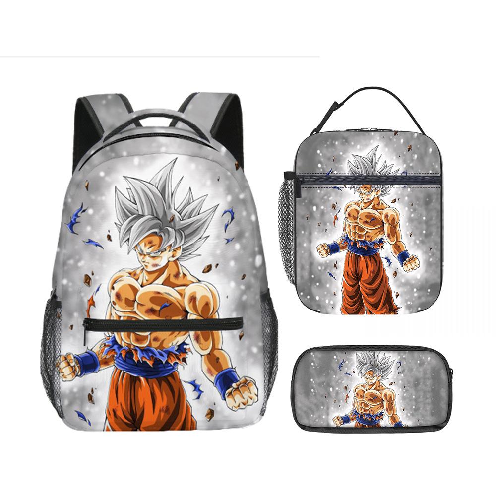 Dragon Ball Dragonbal Three-Piece Set, Primary And Secondary School School Bag, Children'S Backpack, Lunch Bag, Pen
