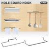 4Pcs Pegboard Paper Towel Holder Metal C/U Shape Pegboard Paper Roll Holder Peg Board Organizer Accessories for Kitchen Workshop