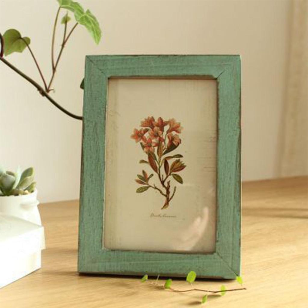 Picture Frame Decorative Wood Picture Frames Vintage 3x5 Inch Tabletop and Wall Mount Photo Display for Wedding