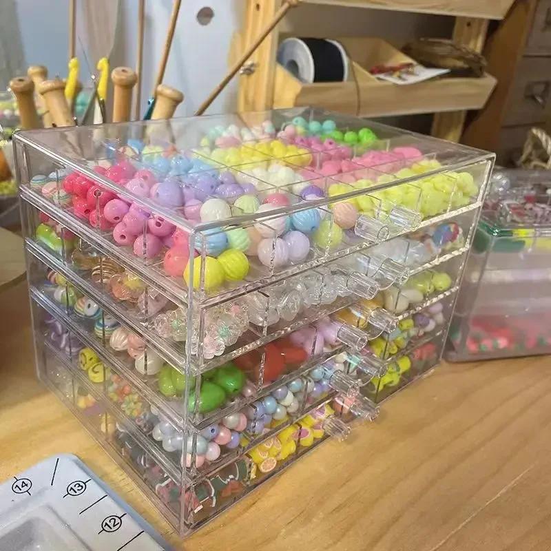 3-120grid Crystal Bead Storage Drawer Jewelry Organizer DIY Craft Material Box For Home Office Crafts And Hobbies