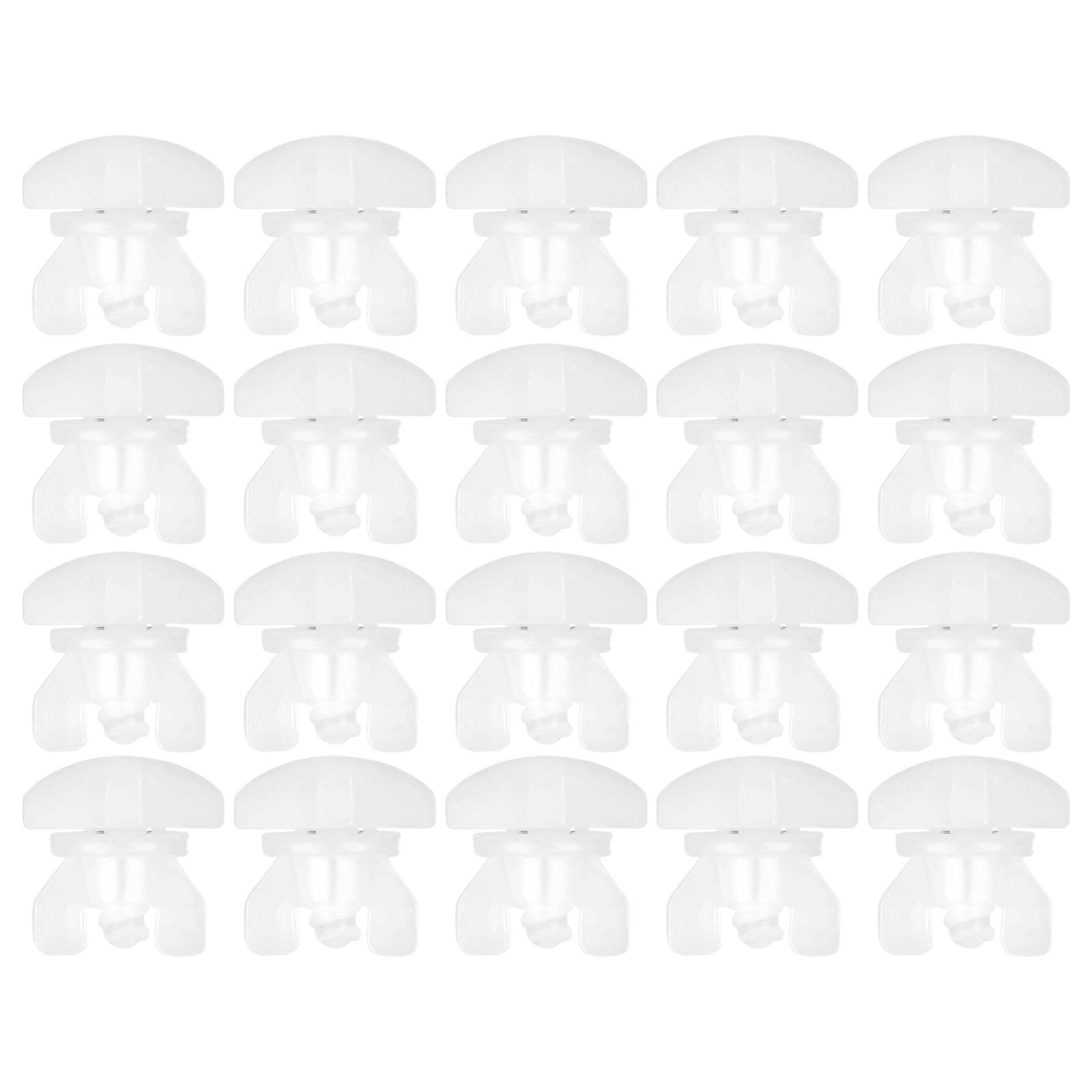 

20/40 шт. Стопоры для карнизов, Аксессуары для замены штор, Белые пластиковые глайдеры, Направляющие для штор, Скользящие крепежи A1