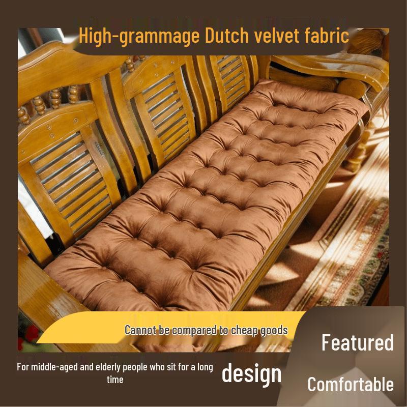 Solid Wood All-Season Thickened Rosewood Sofa Cushion for 1-4 Persons