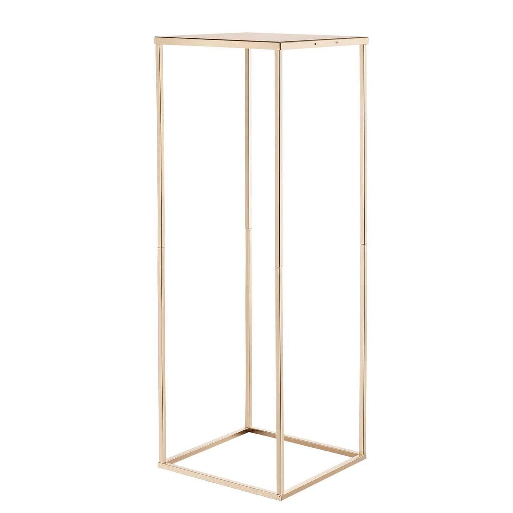 Wedding Flower Stand, 10PCS 80cm Column Flower Stand, Floral Stands with Metal Laminate, Gold Rectangular Floral Display Rack for Wedding, Party,
