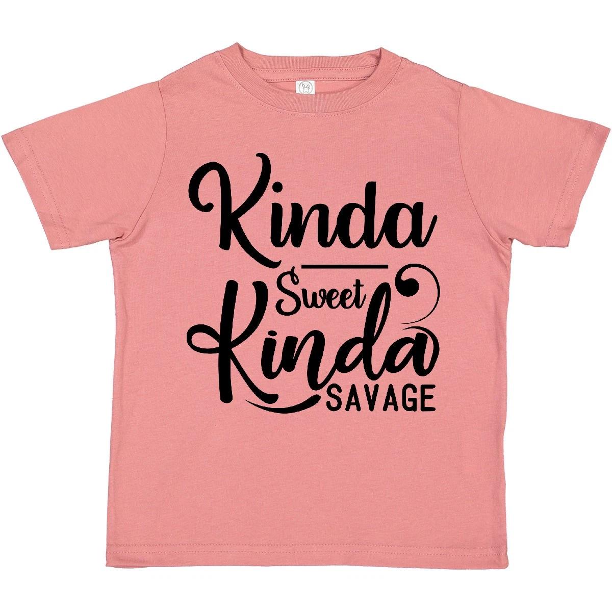 Inktastic Kinda Sweet, Kinda Savage Toddler T-Shirt Feminism Girls s 100