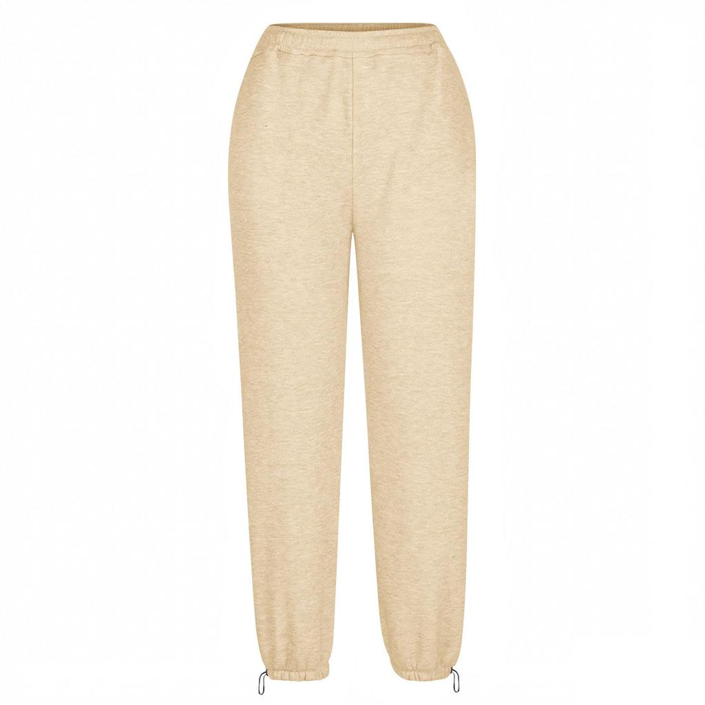 Women's Casual Lined Jogger Sweatpants with Elastic Cuff Long Color