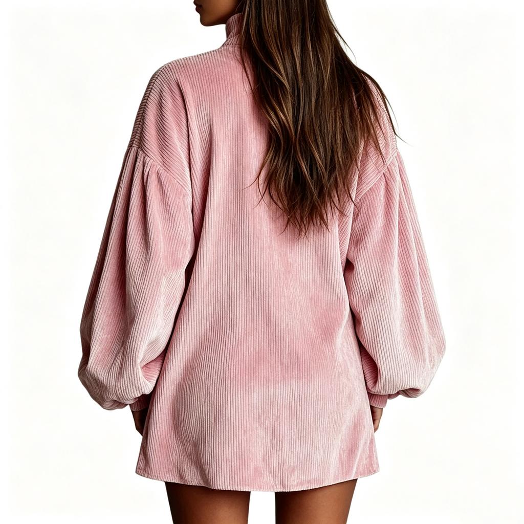Women's Casual Loose Fit Long Sleeve Pullover Dress for Everyday Wear