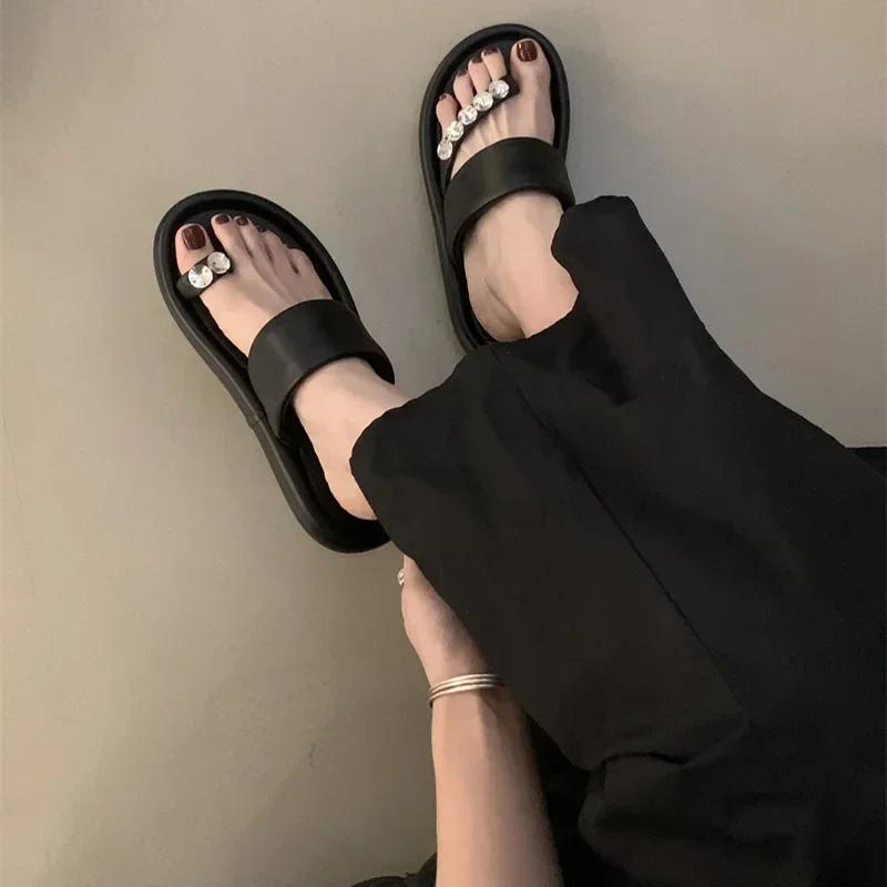 2025 Summers Women Slippers Fashion Elegant Clip Toe Flats Slides Shoes Ladies Casaul Outdoor Beach Sandalias Flip Flop