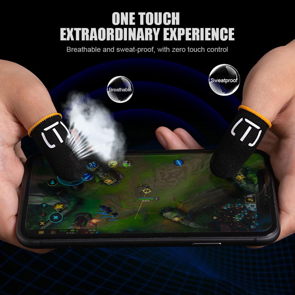 4 Doigtiers Gaming Écran Tactile - Anti-transpiration, Sensibles Pour Jeux Mobile Sur Smartphone