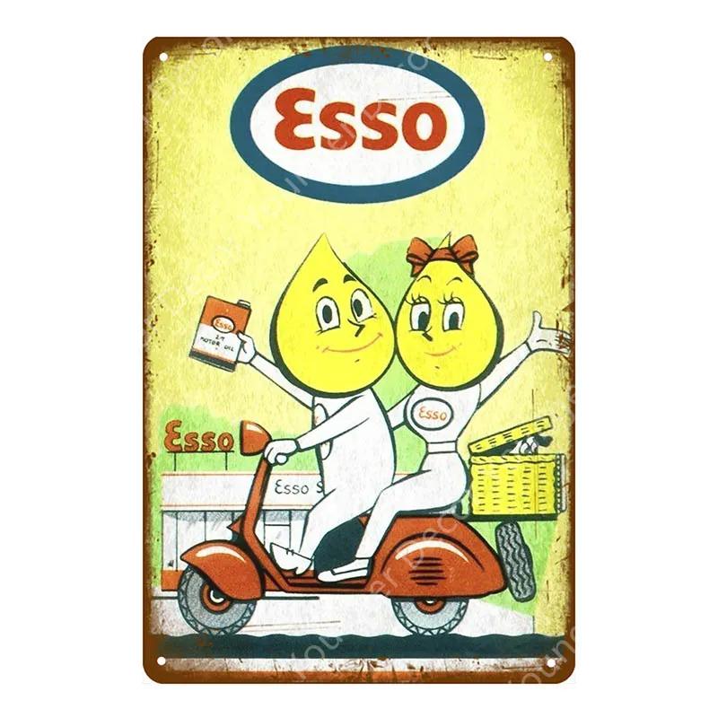 Vintage Motor Oil Gasoline Metal Signs Tin Poster Retro Bar Pub Garage Decor Gas Station Decorative Wall Plaque YJ126