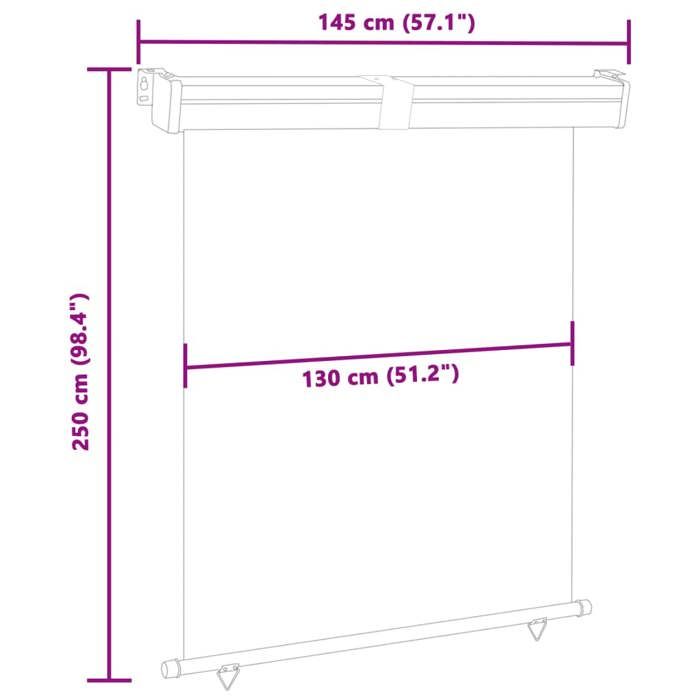 VidaXL Auvent Latéral de Balcon Pare-soleil Pare-brise de Balcon Patio Terrasse Extérieur Résistant aux UV et à l'Eau 48427