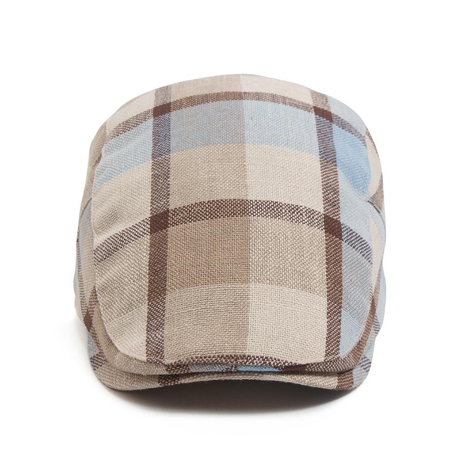 Men's Women Vintage Fashion Plaid Flat Cap Casual Ivy Newsboy Hat Breathable Lightweight Retro Beret For Spring Summer Unisex