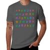 T-shirt Alfabeto Georgiano Abbigliamento Quotidiano Essenziale Maglietta a Maniche Corte