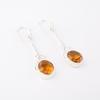 Natural Citrine Gemstone 925 Sterling Silver Jewelry Handmade Hook Earrings1.76" EE-171-2