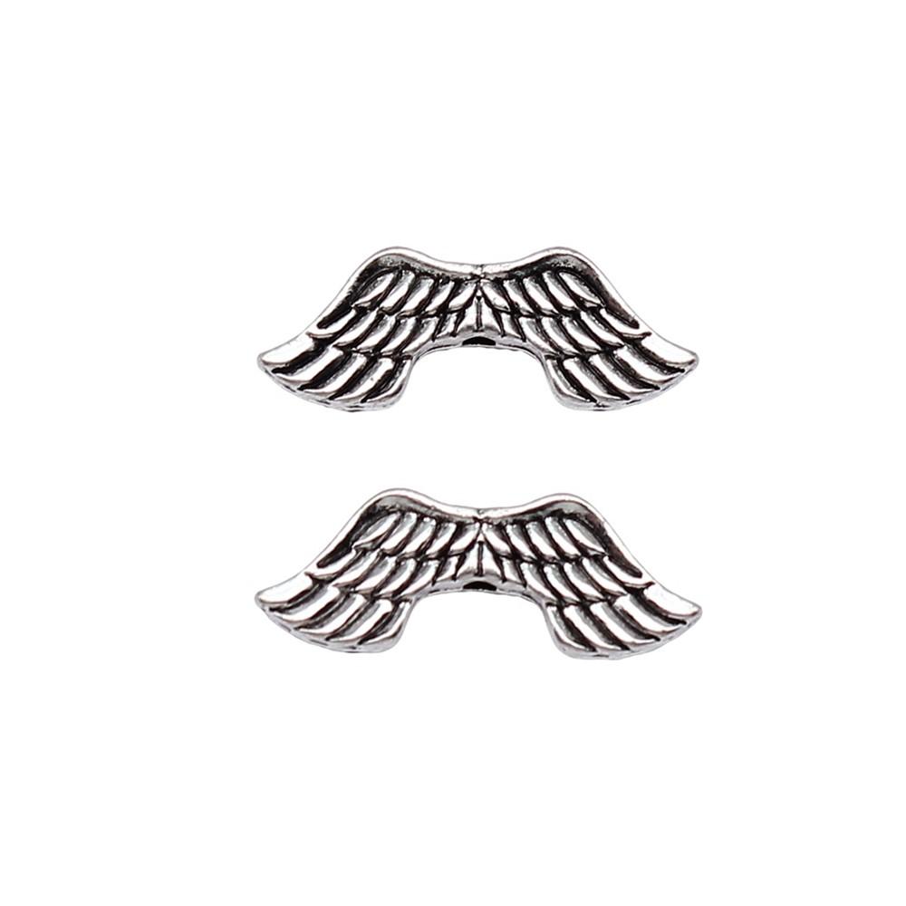 Angel Wing Beads Spacer Small Hole Butterfly Charms For Spiritual Jewelry
