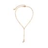 Simple Imitation Pearl Star-Shaped Fringed Necklace, A Cold Feng Shui Drop Pendant Necklace Female