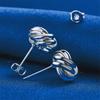 925 Sterling Silver Luxury Exquisite Twisted Stud Earrings for Women Fashion Gifts Jewelry Wedding Party Accessories