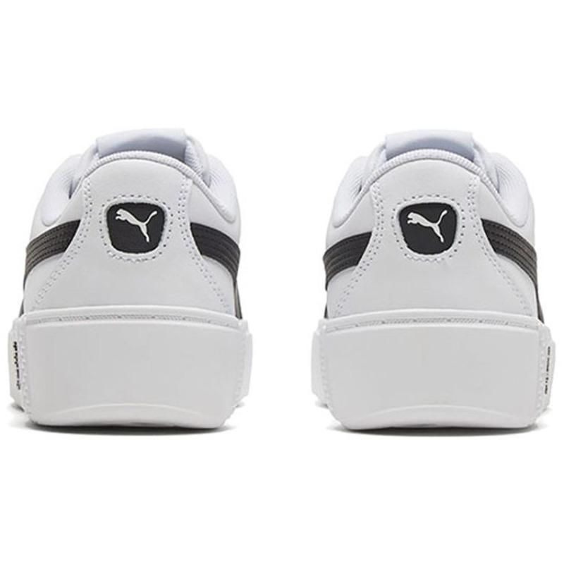 Puma Smash Platform V2 Women's Low Top Sneakers Black White 373035-02