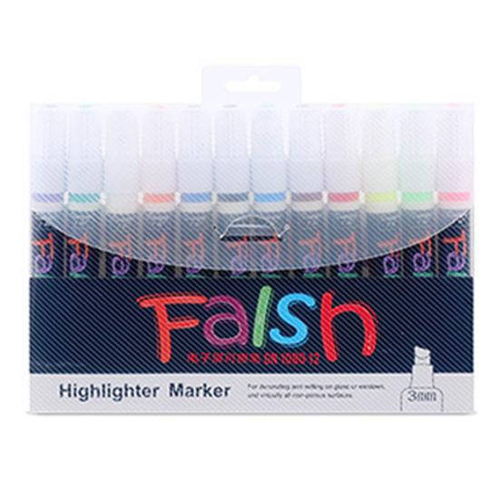 8/12Pcs Liquid Erasable Chalk Markers Pens Smooth Writing Quick-Dry Ink Fine Tip Highlighter Blackboard Fluorescent Pens