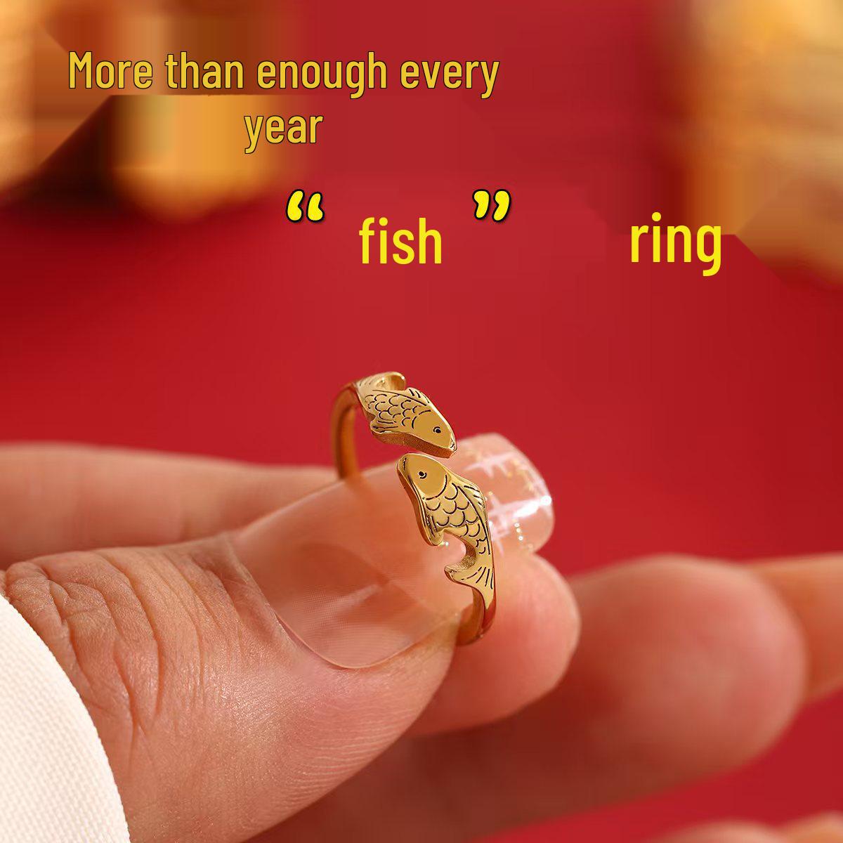 Yearly Abundance Koi Open Ring: Luxurious, Simple, and Versatile Size 9 золотой