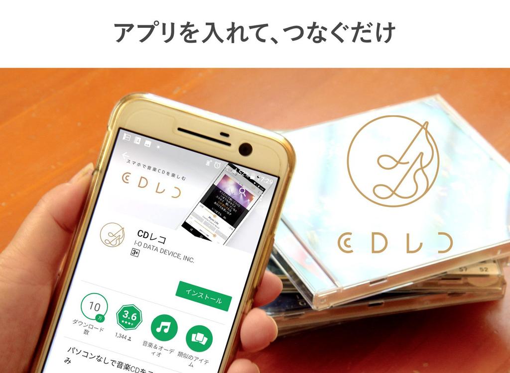 DATA iPhone Smartphone CD Import Connection I-O iOS/Android/Wi-Fi "CD Record" CDRI-W24AIW