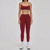 New nude yoga suit, thin shoulder strap, beautiful back sports suit, casual running fitness suit