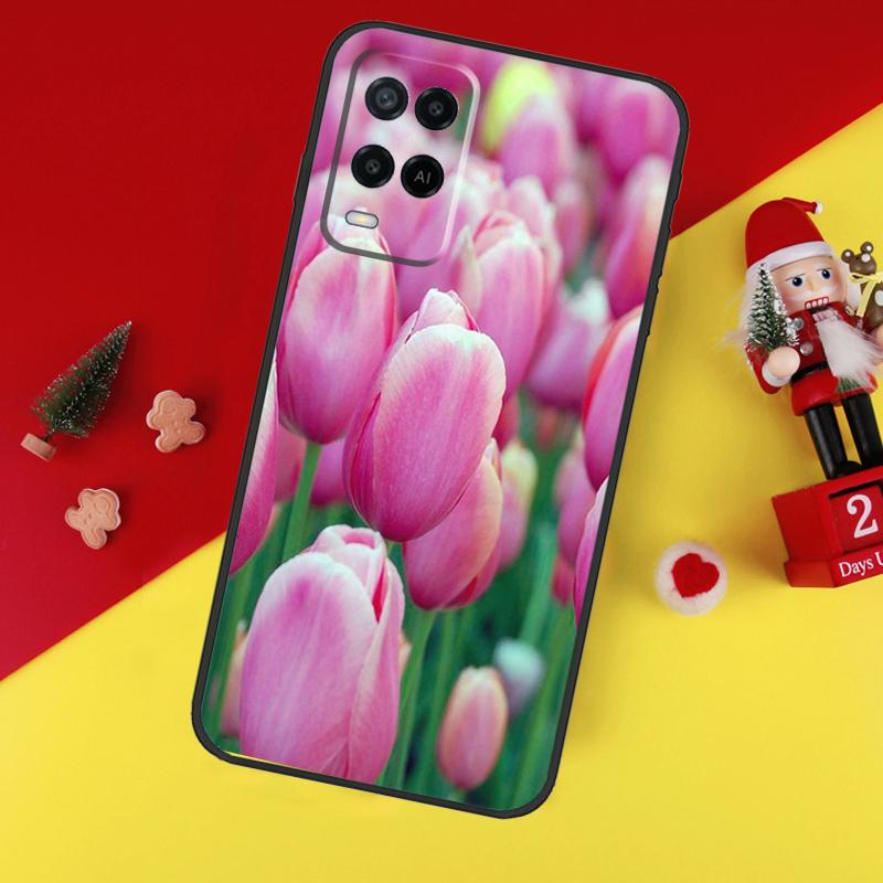 Tulip Flower Colorful Case For Oppo A5 A6 Pro A15 A57 A17 A54 A74 A94 A76 A16 A96 A40 A60 A80 A18 A38 A58 A78 A98