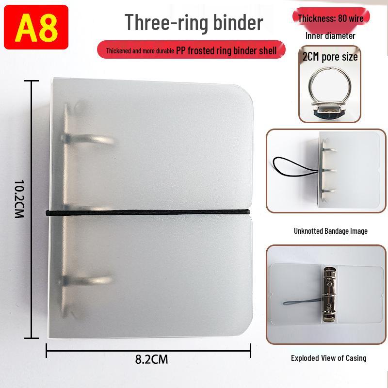 

Thickened A8 Three-Ring Photo Album with Transparent Pages