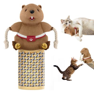 Cat Wrestling Glove Plush Wrestling Puppet Safe Stuffed Animal Cat Teaser Interactive Play Toy for Boredom Busting Training Exercise