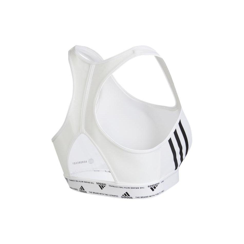 Adidas Striped Logo Sports Bra Women Underwear White HC7897